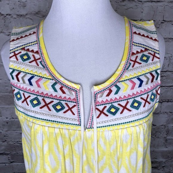 Anthropologie One September Yellow Boho Tassel Top - Picture 3 of 12